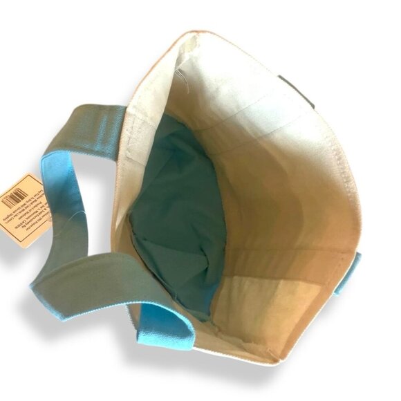 Trader Joes Mini Canvas Blue Pastel Tote Bag 2025 Limited Edition - ONE BAG - Picture 2 of 5